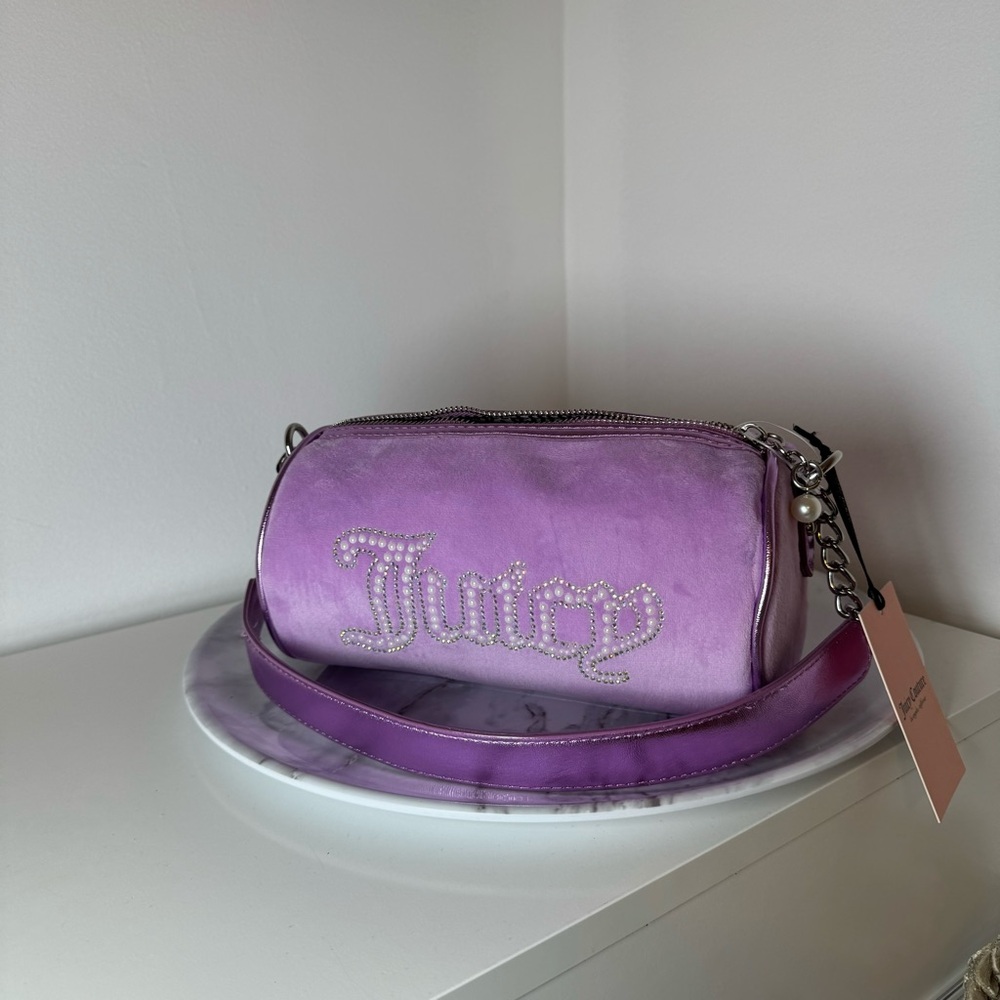 Juicy Couture Purple Velour Barrel Bag